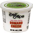 Dell Alpe Romano Grated Dried Cheese, 6 Ounce -- 12 per case