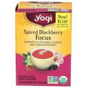 Yogi Organic Spiced Blackberry Focus Herbal Supplement Tea, 16 tea bags -- 6 per case