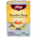 Yogi Organic Breath Deep Caffeine Free Herbal Supplement Tea, 16 tea bags -- 6 per case