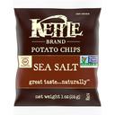 Kettle Foods Sea Salt Potato Chips, 1 Ounce -- 72 per case.