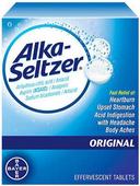 Alka Seltzer Original Effervescent Tablets - 36 count per pack -- 30 packs per case