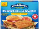 Van De Kamps Breaded Fish Sandwich Fillet, 18 Ounce -- 12 per case