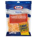 Kraft Natural Shredded Three Cheese, 8 ounce -- 12 per case