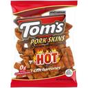 Toms Hot Chicharrones Pork Skins, 2.37 Ounce -- 20 per case