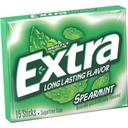 Wrigley Single Serve Extra Spearmint Gum - 15 Piece, 10 per pack -- 12 packs per case.