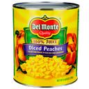 Del Monte Diced Yellow Cling Peaches In 100 Percent Juice, 105 Ounce -- 6 per case
