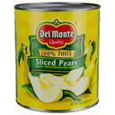 Del Monte Sliced Pears in 100 Percent Juice, 105 Ounce Can -- 6 per case.