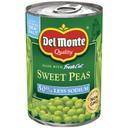 Del Monte 50 Percent Less Sodium Sweet Peas, 15 Ounce -- 12 per case.