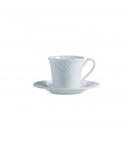 Arcoroc Horizon Extra Strong Porcelain Bouillon Saucer, 6 inch -- 24 per case.