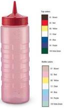 Vollrath Tri Tip Blue Cap Wide Mouth Squeeze Dispenser, 24 Ounce -- 12 per case