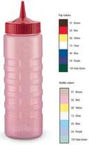 Vollrath Clear Wide Mouth Squeeze Bottle Dispenser with Red Cap -- 12 per case