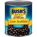 Bushs Best Low Sodium Fancy Brine Black Beans, 108 Ounce -- 6 per case.