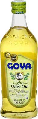 Goya Pure Light Olive Oil, 17 Ounce -- 12 per case.