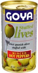 Goya Manzanilla Stuffed Olive, 5.25 Ounce -- 12 per case.