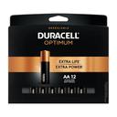 Duracell Optimum 1.5 Volt AA12 Alkaline Battery, 12 count -- 12 per case