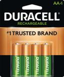 Duracell AA4 Nickel Metal Hyrdride LSD Rechargeable Major Cell - 4 count per pack -- 24 packs per case