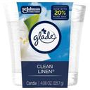 Glade Clean Linen Candle, 4.08 Ounce - 6 per case