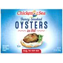 Chicken Of The Sea Smoked Oyster In Oil, 3.75 Ounce -- 18 cans per case.