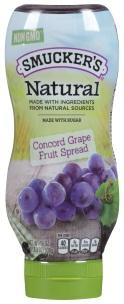 Smuckers Natural Concord Grape Fruit Spread, 19 Ounce Squeeze Bottle -- 12 per case
