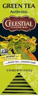 Celestial Seasonings Authentic Green Tea - 25 tea bags per pack -- 6 packs per case