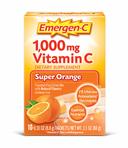 Emergen C Super Orange Flavored Fizzy Drink Mix Dietary Supplement - 10 per pack -- 36 packs per case.