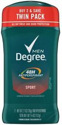 Degree Men Invisible Solid Sport Antiperspirant Deodorant, 5.4 Ounce -- 6 per case.