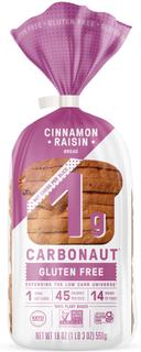Carbonaut Low Carb Cinnamon Raisin Gluten Free Bread, 19 Ounce -- 8 per case