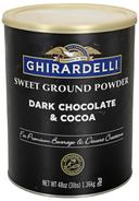 Ghirardelli Dark Chocolate and Cocoa Sweet Ground Powder, 3 Pound Bag -- 6 per case