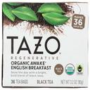 TAZO Organic AWAKE English Breakfast Tea Bags, 36 Count -- 4 per case