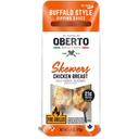 Oberto Fully Cooked Seasoned Buffalo Chicken Skewers, 4 Ounce -- 30 per case.