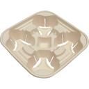 World Centric Compostable Fiber 4 Cup Coffee Carrier, 50 count - 12 per case