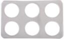 Winco Stainless Steel Six Holes Adaptor Plate, 4 3/4 inch -- 10 per case