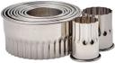Winco Stainless Steel 11 Piece Round Fluted Cookie Cutter Set, 2 inch Height -- 24 set per case