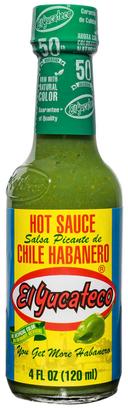 El Yucateco Green Habanero Hot Sauce, 4 Fluid Ounce -- 12 per case