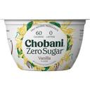 Chobani Zero Sugar Vanilla Flavor Yogurt, 5.3 Ounce -- 12 per case