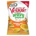 Sensible Portions Cheddar Sour Cream Garden Veggie Wavy Chips, 4.25 Ounce -- 12 per case