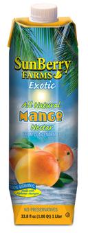 Sunberry Farms 25 Percent Mango Nectar Juice, 33.8 Fluid Ounce -- 12 per case.