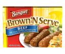 Banquet Brown N Serve Beef Sausage Link, 6.4 Ounce -- 12 per case.
