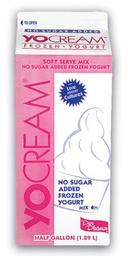 Yocream No Sugar Added Vanilla Fat Free Soft Serve Yogurt Mix, 64 Ounce -- 6 per case.
