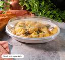 KITCH 24/7 Clear Compostable Oval Lid for 32 Ounce Bowl -- 300 per case