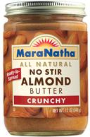 MaraNatha No Stir Crunchy Almond Butter, 12 Ounce -- 6 per case.