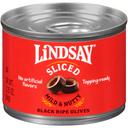 Lindsay Sliced California Black Ripe Olives, 2.25 Ounce -- 24 per case.