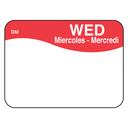 Dissolvemark Dissolve A Way Wednesday 7/8 x 1.25 inch Day of the Week Labels, 1000 count per roll -- 12 rolls per case.