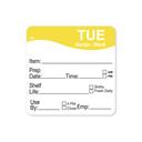Daymark DissolveMark Shelf Life Day of the Week Label - Tuesday, 2 x 2 inch -- 12 rolls per case.