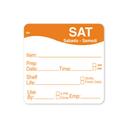Daymark DissolveMark Shelf Life Day of the Week Label - Saturday, 2 x 2 inch -- 12 rolls per case.