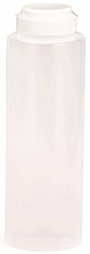 Tablecraft Natural Squeeze Bottle Dispenser with Hinged Top, 8 Ounce -- 12 per case