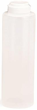 Tablecraft Natural Squeeze Bottle Dispenser with Hinged Top, 12 Ounce -- 12 per case