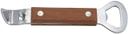 Winco Stainless Steel Can Tapper/Bottle Opener with Wooden Handle, 7 inch -- 12 per case