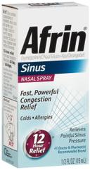 Afrin 12 Hour Allergy Sinus Spray, 15 Milliliter -- 36 per case.