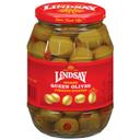 Lindsay Stuffed Queen Olives, 21 Ounce -- 6 per case